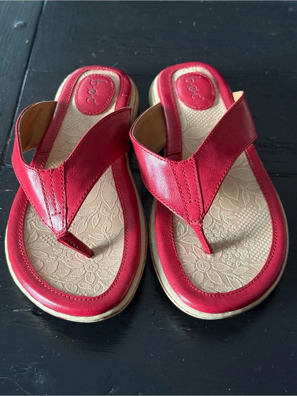 b.o.c. Red Thong Sandals